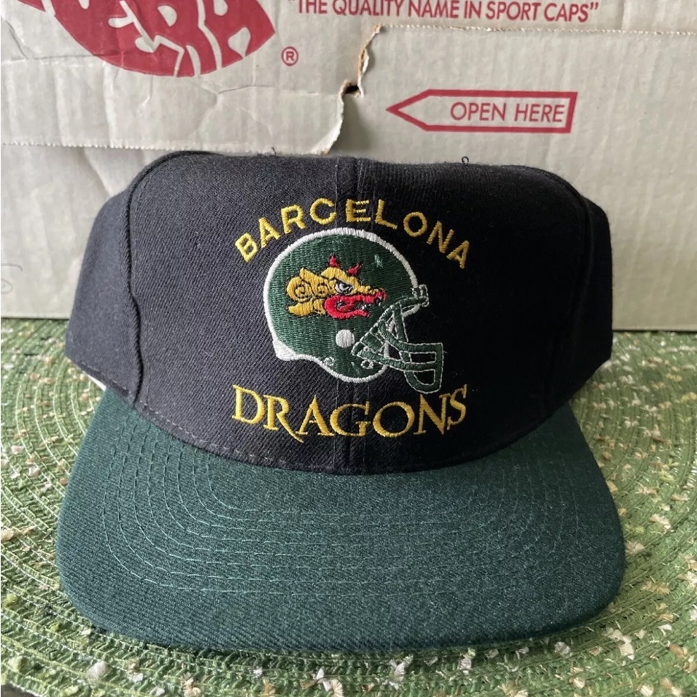 VTG Barcelona Dragons Snapback Hat Cap World League of Football American Needle